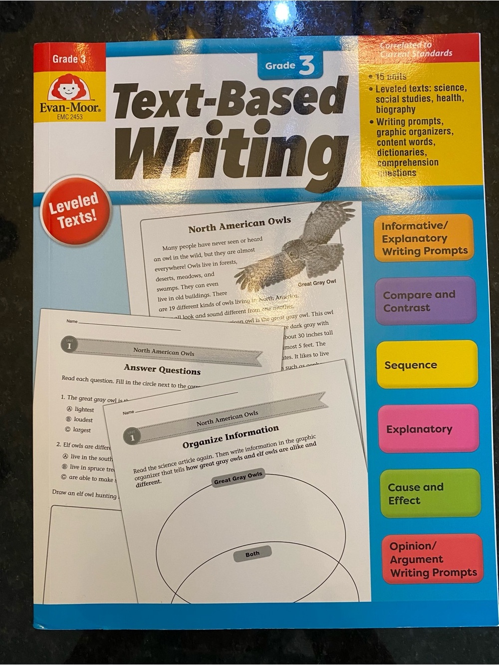 Grade 3 Text-Based Writing Workbook - Blue/Yellow